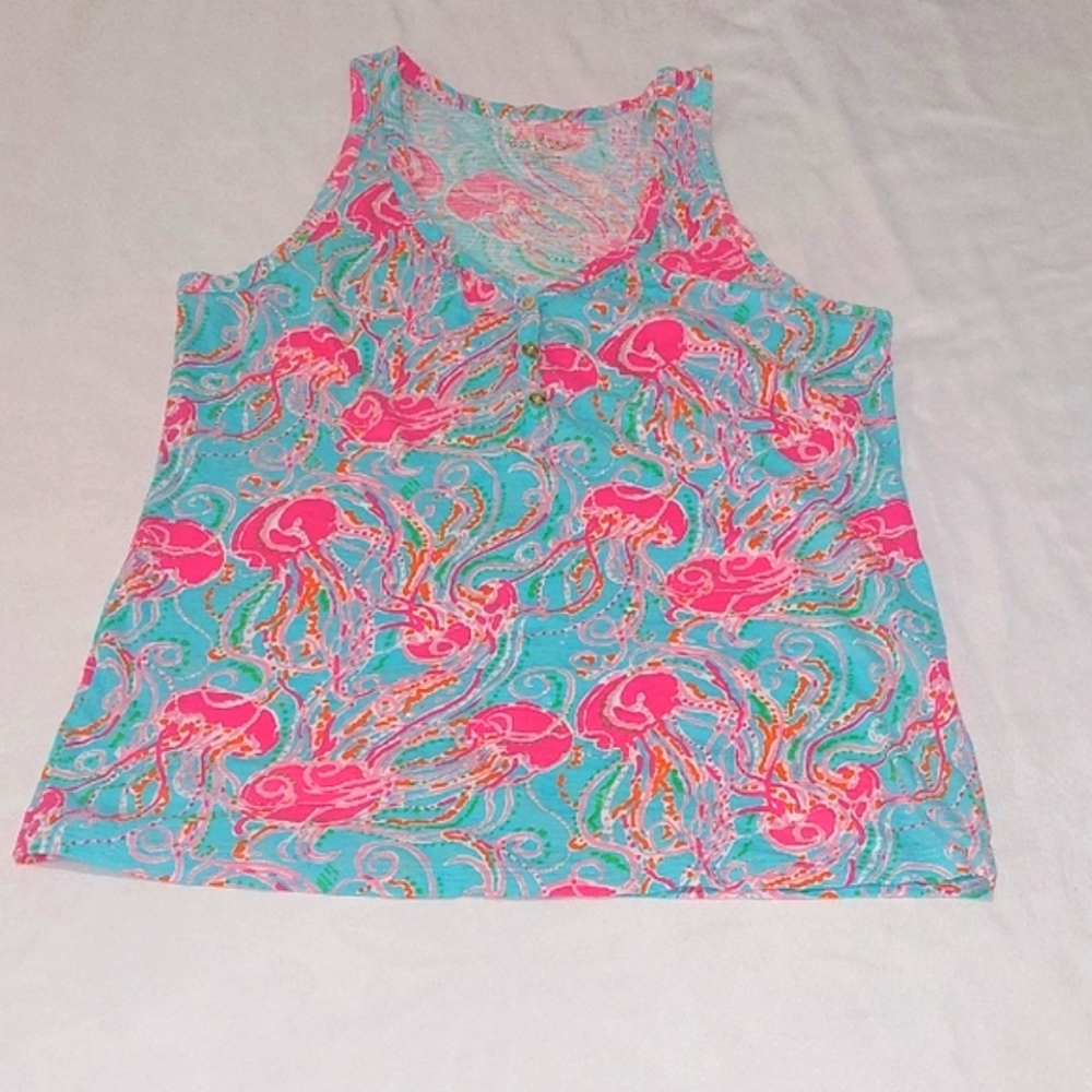 Lilly Pulitzer Pastel Jellyfish Print Top.Size XS